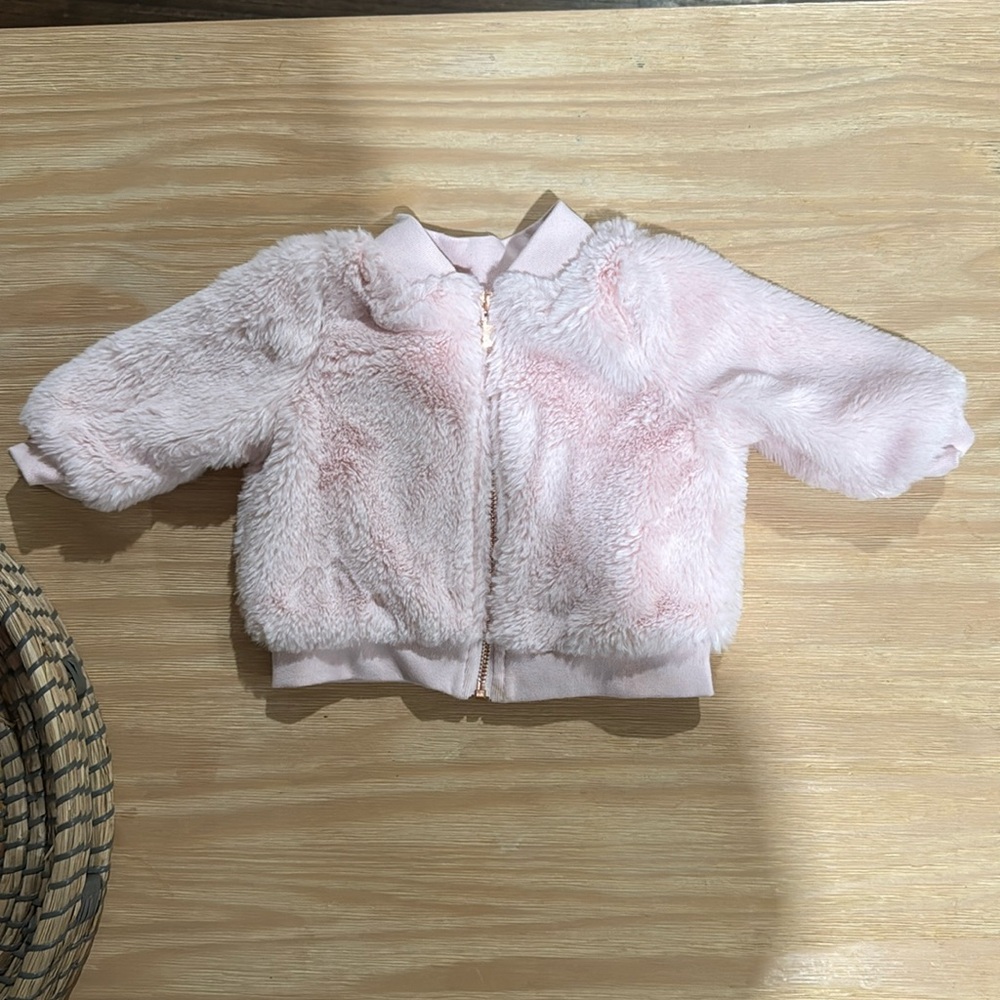 Soft plush baby jacket